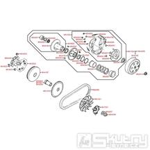 E05 Variátor kompletní - Kymco Agility 50 City 4T