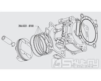 Sada pístních kroužků Polini - Honda CRF 450 - Ø 100 mm