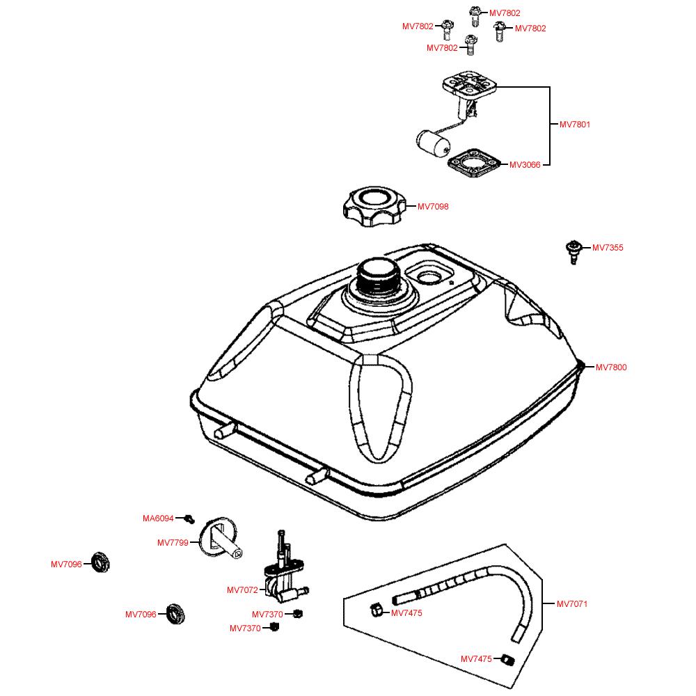 F10 Palivová nádrž / palivový kohout - Kymco Maxxer 400