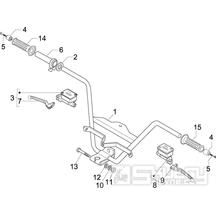 3.06 Řidítka, gripy, brzdové páčky - Gilera Nexus 500 4T LC 2009-2011 (ZAPM35200)