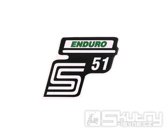 Nápis S51 Enduro samolepicí fólie zelená pro Simson S51 / S51 Enduro