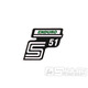 Nápis S51 Enduro samolepicí fólie zelená pro Simson S51 / S51 Enduro