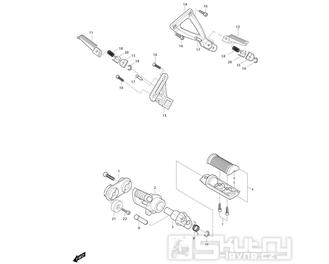 33 Stupačky / Řadící páka - Hyosung GV 650i E