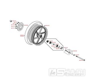 F08 Přední kolo s brzdovým kotoučem - Kymco Quannon 125