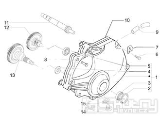 1.25 Převodovka - Gilera Nexus 500 4T LC 2006-2008 (ZAPM35200)