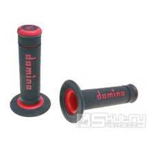 Gripy Domino A190 Off-Road v černo-červeném provedení o délce 118mm