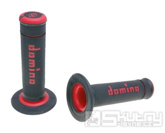 Gripy Domino A190 Off-Road v černo-červeném provedení o délce 118mm
