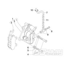 5.01 Brzdový třmen, destičky - Gilera Stalker 50 Naked 2008 (UK - ZAPC40102)