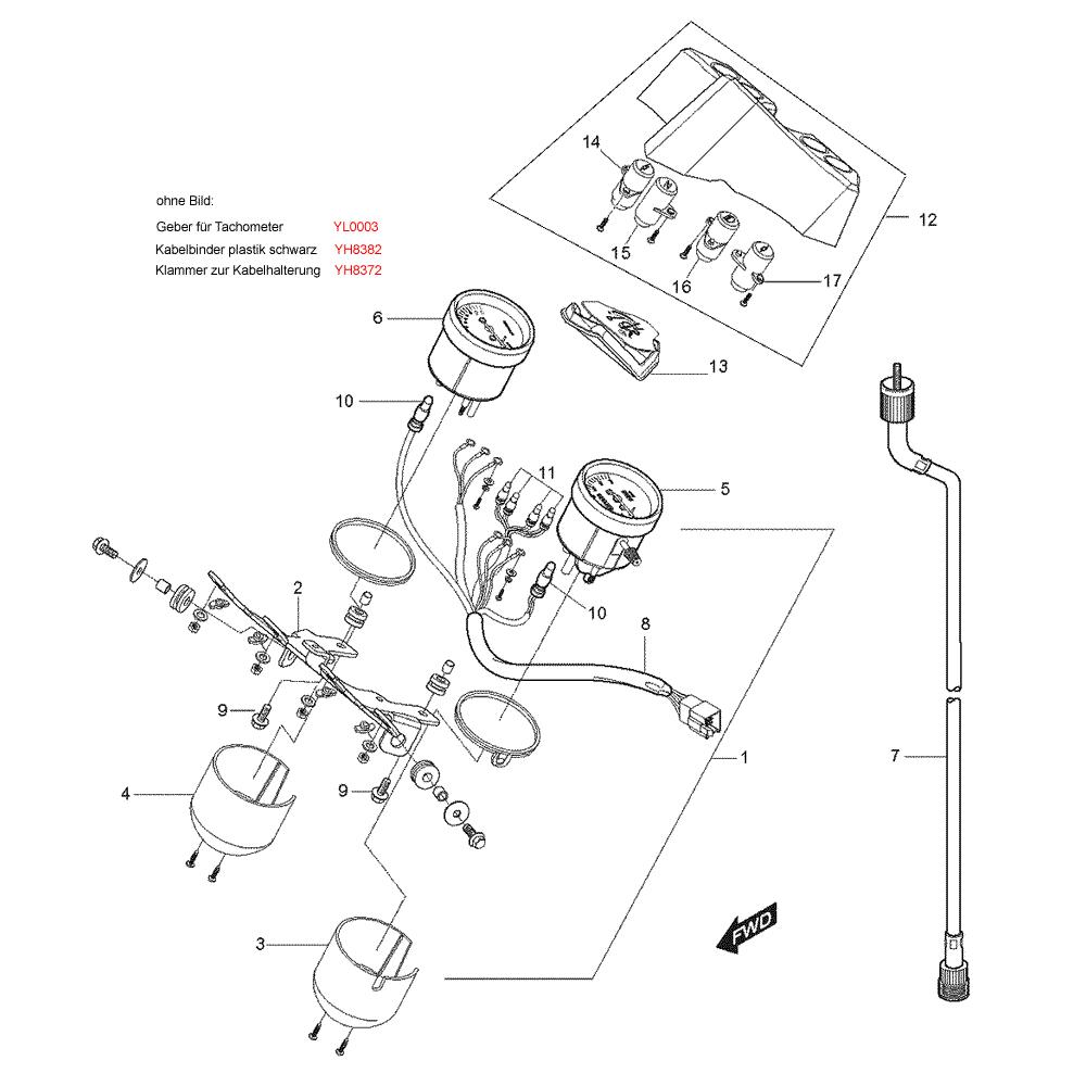 FIG21 Tachometr / Otáčkoměr - Hyosung GT 250 N (Naked)