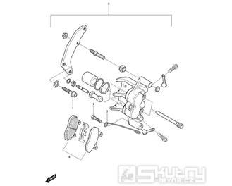 41 Přední brzdový třmen - Hyosung GV 250i