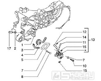T13 Olejové čerpadlo - Gilera Runner 50 Poggiali do roku 2005 (ZAPC36200...)