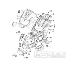 2.26 Přední plast, kapotáž - Gilera Stalker 50 Naked 2008 (UK - ZAPC40102)