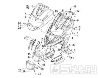 2.26 Přední plast, kapotáž - Gilera Stalker 50 Naked 2008 (UK - ZAPC40102)