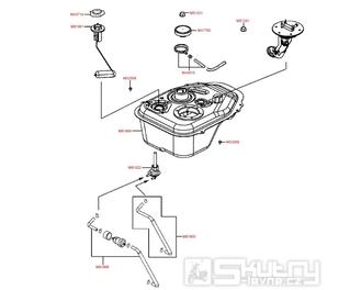 F10 Palivová nádrž / palivový kohout - Kymco Like 50 4T KG10AA