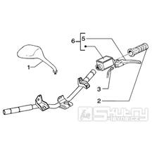 T37 Levá rukojeť, zrcátko, brzdová páčka - Gilera Runner Purejet 50 1998-2005 (ZAPC36100)