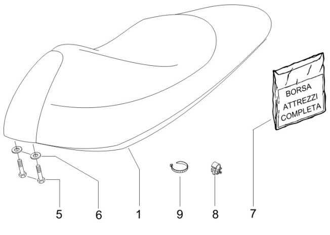 2.39 Sedadlo - Gilera Runner 50 SP 2008-2009 (ZAPC46100)