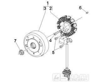 1.21 Magneto dobíjení - Gilera Runner 50 SP 2005 UK (ZAPC461000)