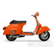 Sedlo BGM PRO Sport bez zámku, černý lem, pro Vespa Largeframe PX (-1983), Sprint, GT, GTR, Super