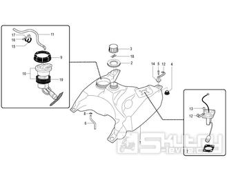 Palivová nádrž - Malaguti Blog 125 i.e. Euro 3