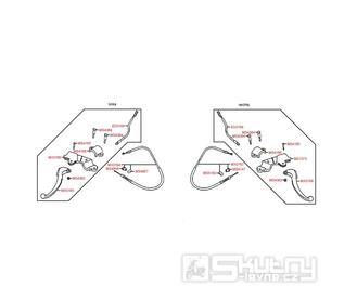F04 Brzdové páčky a lanka - Kymco Filly 50 4T SD10AC