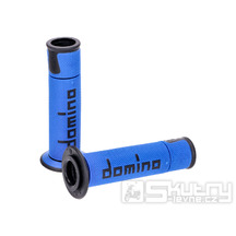 Sada gripů Domino A450 On-Road Racing modrá / černá s otevřenými konci
