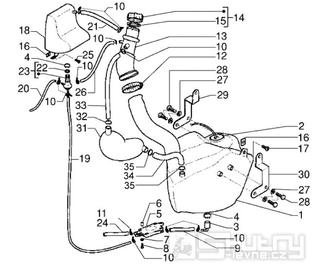 T29 Palivová nádrž - Gilera DNA 50ccm 2T 1998-2005 (ZAPC27000...)