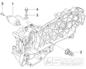 1.20 Elektrický startér motoru - Gilera Runner 200 ST 4T LC 2008-2011 (ZAPM46401)