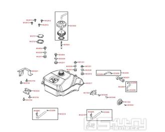 F10 Palivová nádrž / palivový kohout - Kymco Maxxer 300 Wide MMC