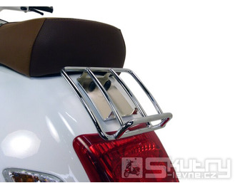 Zadní nosič Moto Nostra Sprint Rack pro Vespa GT, GTL, GTV, GTS do 2014, chromovaný
