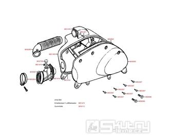 F14 Vzduchový filtr / Airbox - Kymco Yager 50 (Spacer 50)