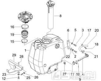 2.47 Palivová nádrž - Gilera Runner 50 SP 2010-2012 (ZAPC46100, ZAPC46300, ZAPC4610001)