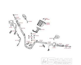 F03 Řidítka / zrcátka a ovládání - Kymco Maxxer 400