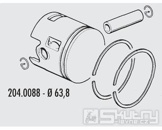 Pístní sada Polini - Vespa PX - Ø 63,8 mm