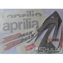 Sada samolepek pro bílý skútr - Aprilia SR Max 125ccm, 300ccm