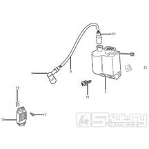 6.06 Regulátor, zapalovací cívka - Gilera SMT 50 od roku 2006, D50B0 (ZAPG12D1)