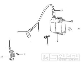 6.06 Regulátor, zapalovací cívka - Gilera SMT 50 od roku 2006, D50B0 (ZAPG12D1)