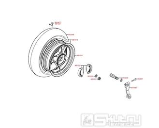 F08 Zadní kolo s brzdou - Kymco Agility 50 One 4T