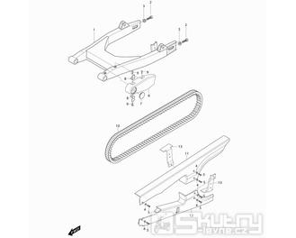 48 Zadní kyvné rameno / Řemen - Hyosung GV 650 Fi