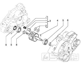 T3 Kliková hřídel - Gilera RK 50ccm (VTBC08000...)