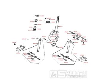 F06 Tyč řízení a tlumiče - Kymco Heroism 125/150