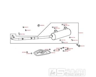 F14 Výfuk - Kymco Maxxer 250
