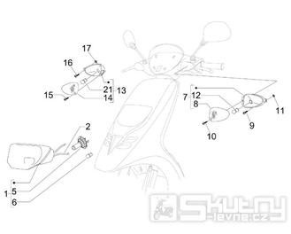 6.03 Přední světlo a blinkry - Gilera Storm 50 2007 (UK - ZAPC29000)