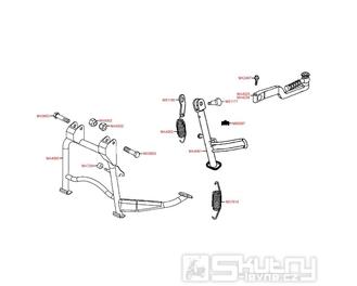 F15 Hlavní stojan / boční stojan / nakopávací páka - Kymco Agility 50 4T