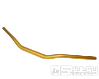 Hliníkové řídítka ve zlatém provedení s uložením 28,6mm a šířkou 725mm