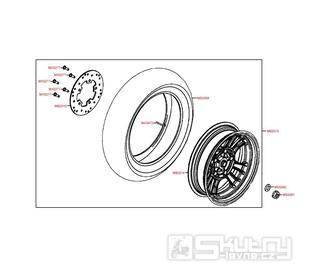 F08 Zadní kolo s brzdovým kotoučem - Kymco Like 125 KN25AA