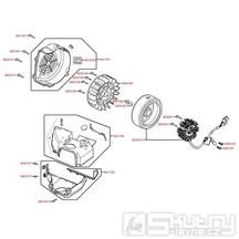 E08 Ventilátor / Magneto dobíjení - Kymco Agility 125 One