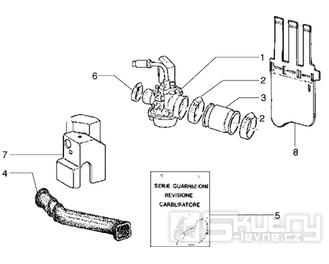T14 Karburátor - Gilera Stalker 50 do roku 2005 (ZAPC13000...)