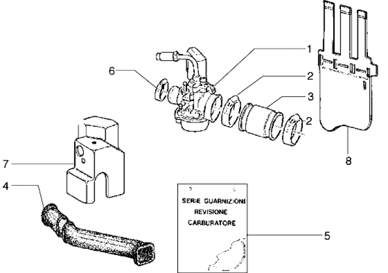 T14 Karburátor - Gilera Stalker 50 do roku 2005 (ZAPC13000...)