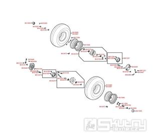 F07 Přední kola s brzdou - Kymco MXU 50