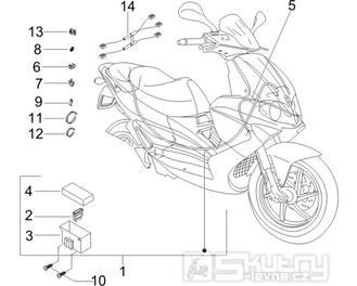 6.08 Elektroinstalace, pojistky - Gilera Runner 200 VXR 4T LC Race 2006 (ZAPM46400)